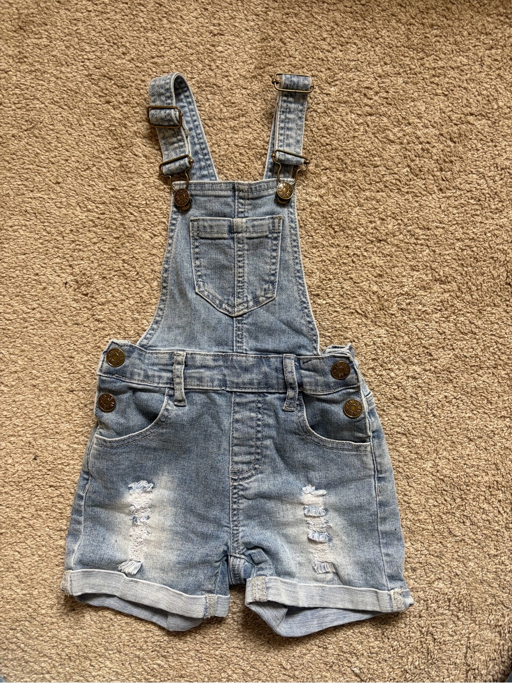 Little bipsy Denim Light Blue Kids Short Overalls